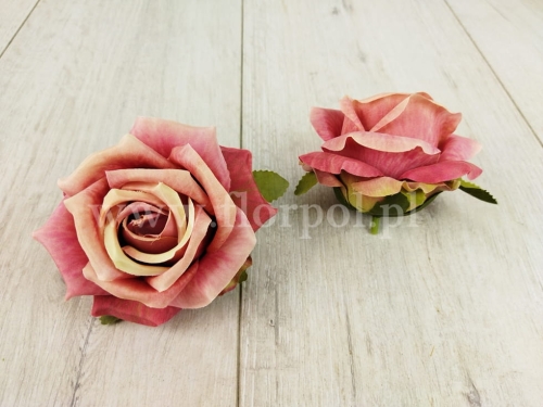 róża cieniowana wyrobowa 12szt bl.malina/krem (T137-23-0610)