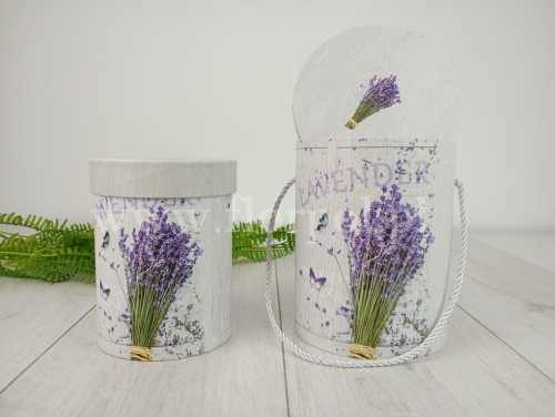 zestaw box - lawenda w pęczku 2szt szary/lawendowy (TCFB7092)