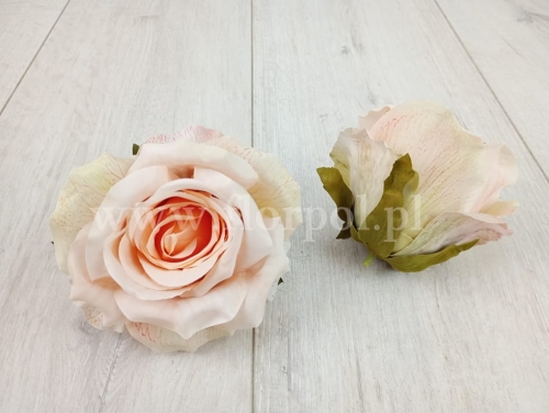 główka marmurkowej róży 12szt j.morela/pistacja (T137-23-1129)