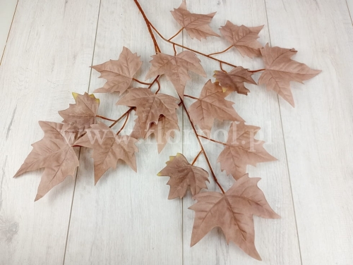 gałąź - liście klonu 12szt #7 kakao (NO1)