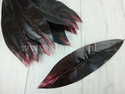kordylina liść - cerata 12szt karmin/bordowy cień