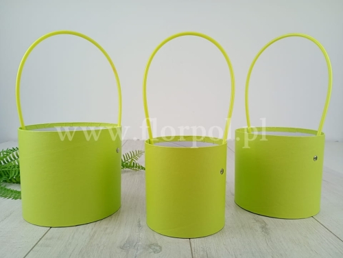 zestaw 3x flower box z rączką - kabel 3szt j.zieleń  (TCFB7019)