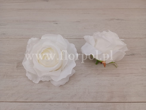 róża wyrobowa usztywniana 12szt  biały (ROA)