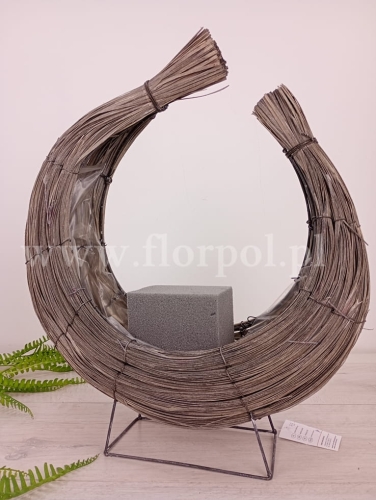 baza księżyc - rattan - cemenciak  1szt szary *3032026a