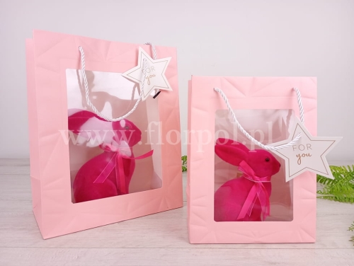 torebka tłoczona z okienkiem M 12szt morela (H2410206)