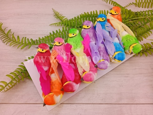 ptaszki na klipsie 12szt mix (TH24B193)