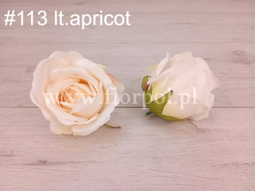 róża wyrobowa usztywniana 12szt #113 lt.apricot (MGHT)