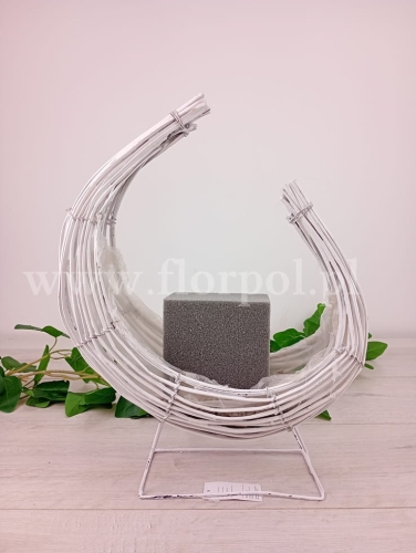 baza księżyc - wiklina - cemenciak  1szt biały  *3032026a