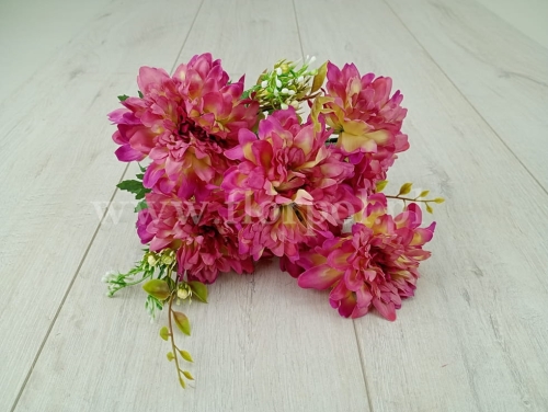 gerbera pełna w bukiecie 1szt c.róż/żółta nasada (KDGW194)