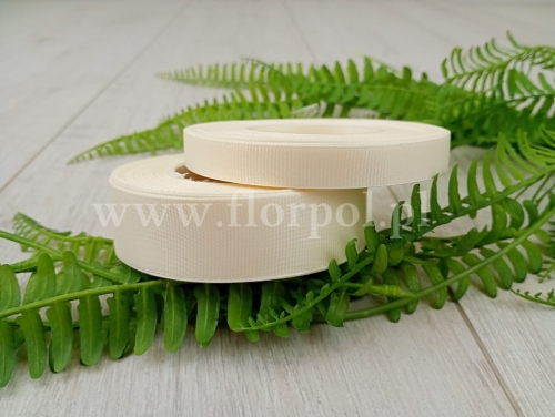 wstążka atłasowa Ryps 1szt #011 j.wanilia