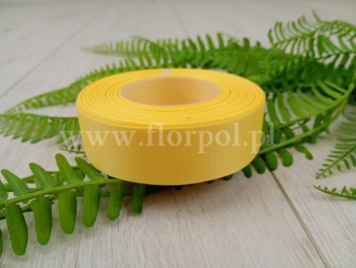 wstążka atłasowa Ryps 1szt #021 żółty