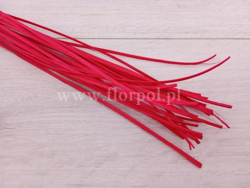 rattan płaski / paski / prasowany 1op czerwony