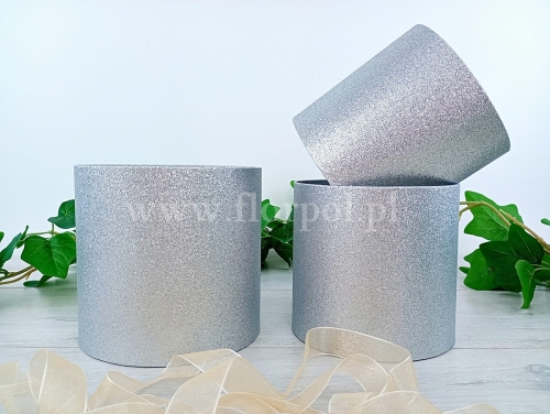 brokatowy zestaw box'ów 3szt srebrny (TC1817-38)