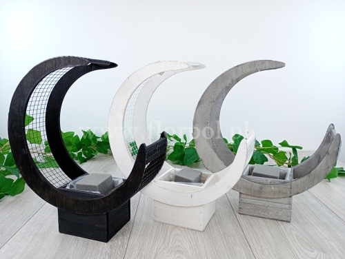 księżyc  siatka  - baza drewno, cemenciak - 1szt wybierz kolor  (XP241052)