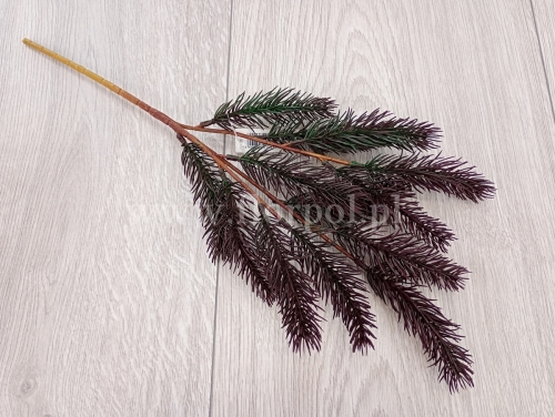 gałązka świerk barwiony 1szt ciemna zieleń/burgund