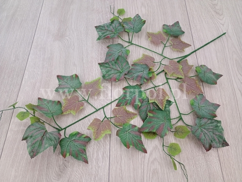 gałąź winorośli z wąsem 12szt  ciemna zieleń/kakao (L930H)
