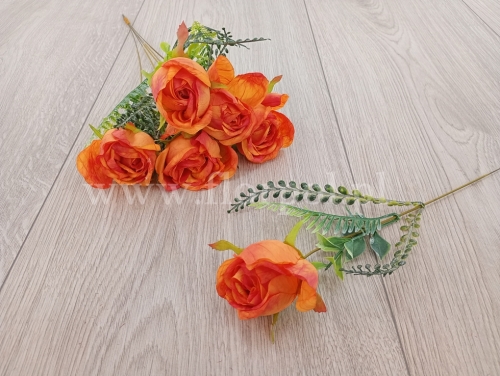 różyczka krepiona pojedyncza 6szt pomarańczowy (KWO3331)