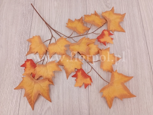 gałąź - liście klonu 12szt #14 jesienny żółty/karmel (NO1)