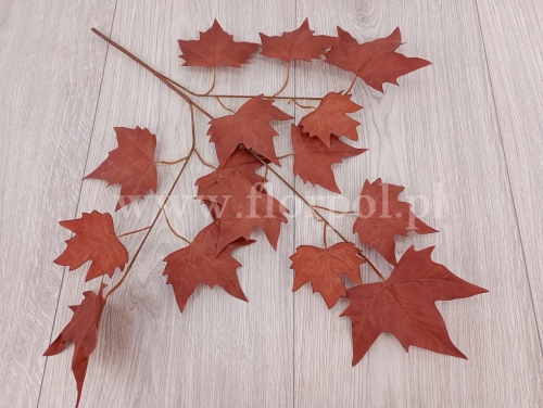 gałąź - liście klonu 12szt #3 czekolada (NO1)