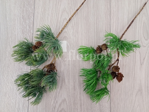 gałązki sosna bonsai z szyszką 1szt jasna zieleń (ART19637)