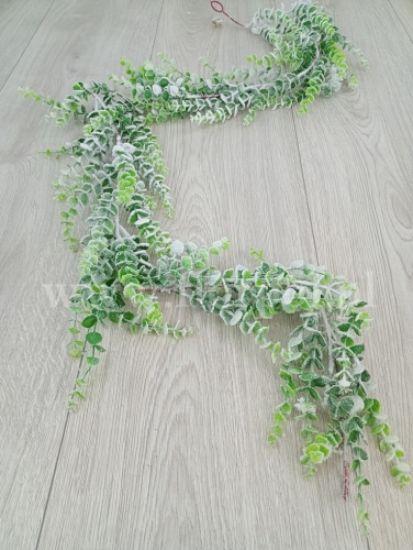 girlanda  - śnieżony eukaliptus 1szt   zielony/biały  (ECE1637)