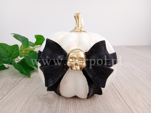 dynia z kokardą hallloween 1sztecru/czarny (*1457)