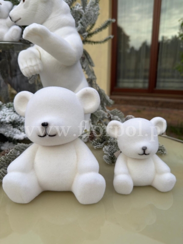 welurowy miś 1szt biały (BNPK-3-0005-25)