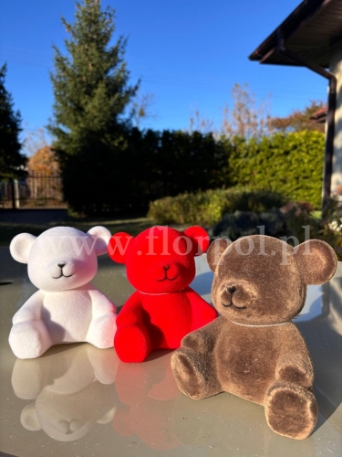 welurowy miś 1szt czerwony (BNPK-3-04640-25)