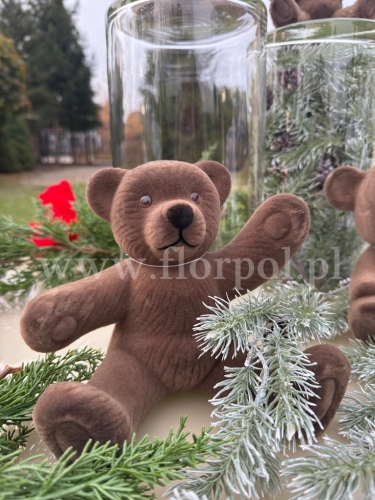 welurowy, brunatny miś 1szt brązowy (BNPK-3-04643-25)