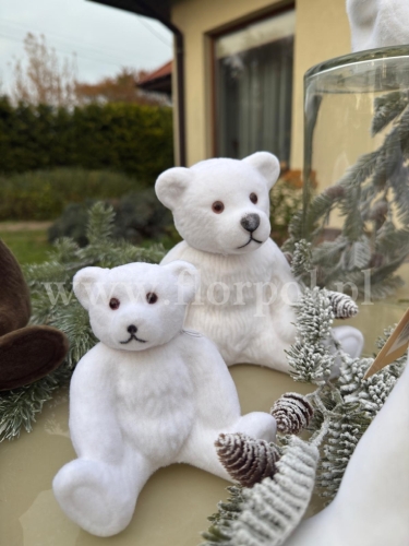 welurowy, polarny miś 1szt biały (BNPK-3-04646-25)