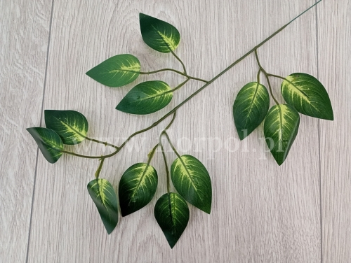 gałązka liście beniamina h 45cm 12szt ciemna zieleń/jasna zieleń (L212-7)