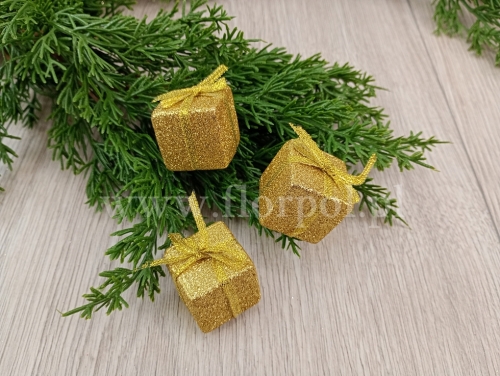 mini prezenciki w brokacie 6szt złoty (BNPK-17-03945-25)
