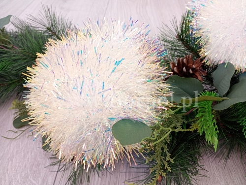 bombka zawieszka 1szt waniliowy/lustrzany (EVE11506)