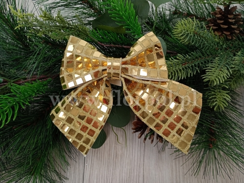 kokarda dekoracyjna - dyskoteka  2szt złoty (CD-130)