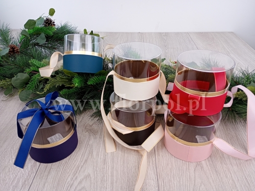 okrągły box z przezroczystą pokrywą 6szt mix (H2404161)