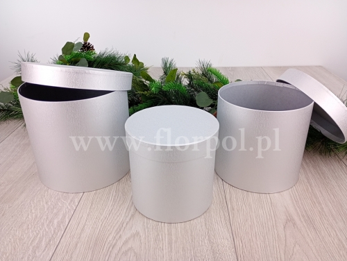ogrągły box - zestaw 3szt biały (H2404323)