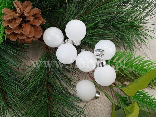 bombka plastikowa 2,5cm - 16szt white (AR3-3016AB)