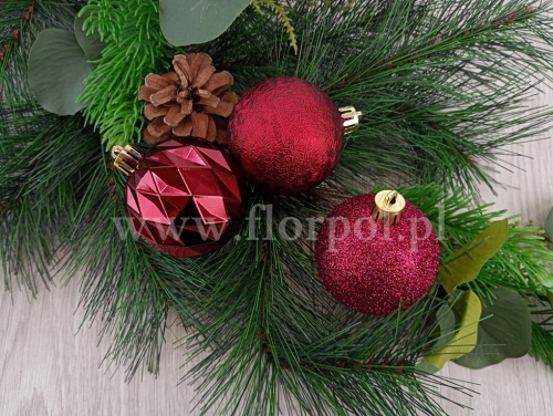 bombka plastikowa - mix 5,5cm  6szt claret (AR3/007AF06)