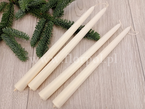 świeca stołowa - metalik 12szt wanilia