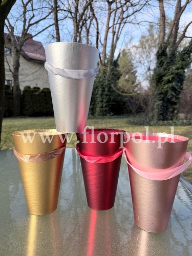 wazon kartonowy - box 10szt srebrny (H2410166)