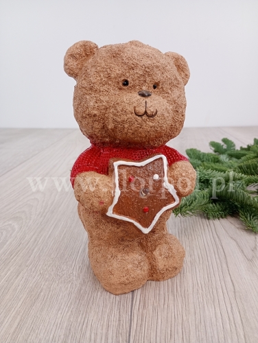 figurka miś led - gwiazdka  1szt kakao (ZOE076)