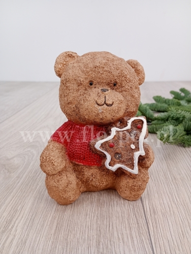 figurka miś led - choinka  1szt kakao (ZOE078)