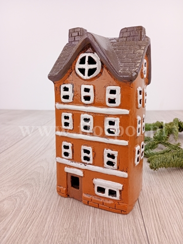ceramiczny domek 1szt pomarańcz/grafit (BNC-235-01488-24)