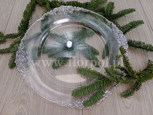 talerz plastikowy 1szt transparentny (X21P026)