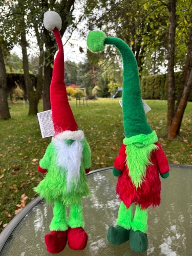 elf grinch - tańcząca figurka 2szt czerwony/zielony 2 = taniej