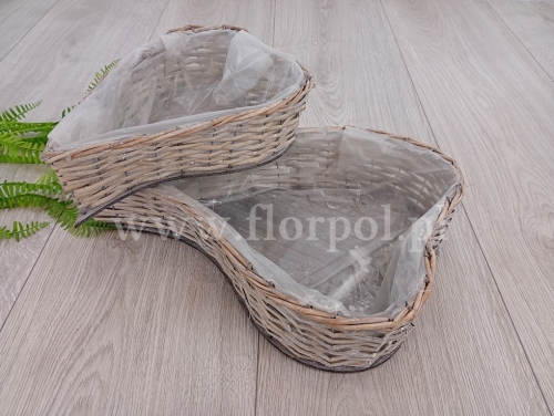 serce z wikliny - zestaw 2szt light grey (YD2309071)