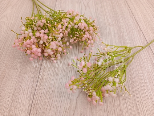 gipsówka barwiona na gałązce 6szt powder pink (GYP1001)