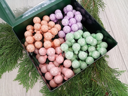bombki choinkowe na druciku 20mm 144szt pastel opal(*504932)