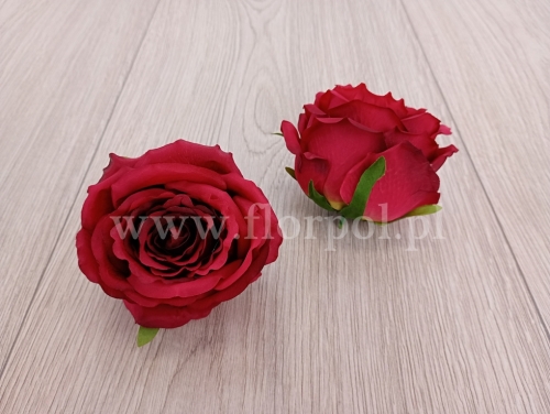 róża pełna, otwarta wyrobówka 12szt bordo (ZB040)