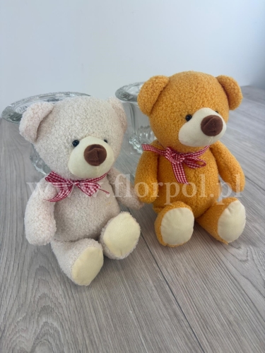 pluszowy miś z kokardą 2szt ecru/żółtko (WIPL-152-00195-23)